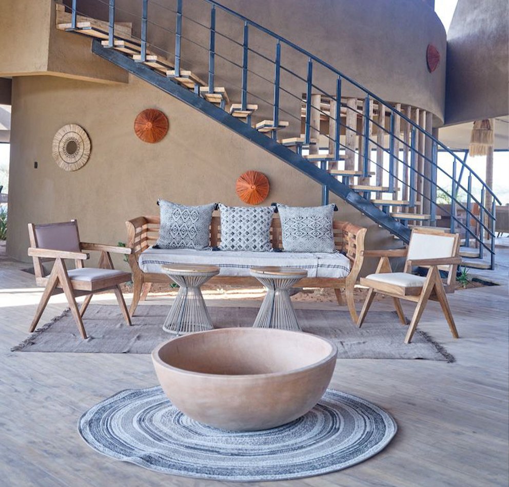 Portrait view of luxury tent architecture